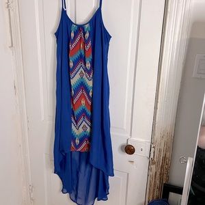 Chevron high low dress